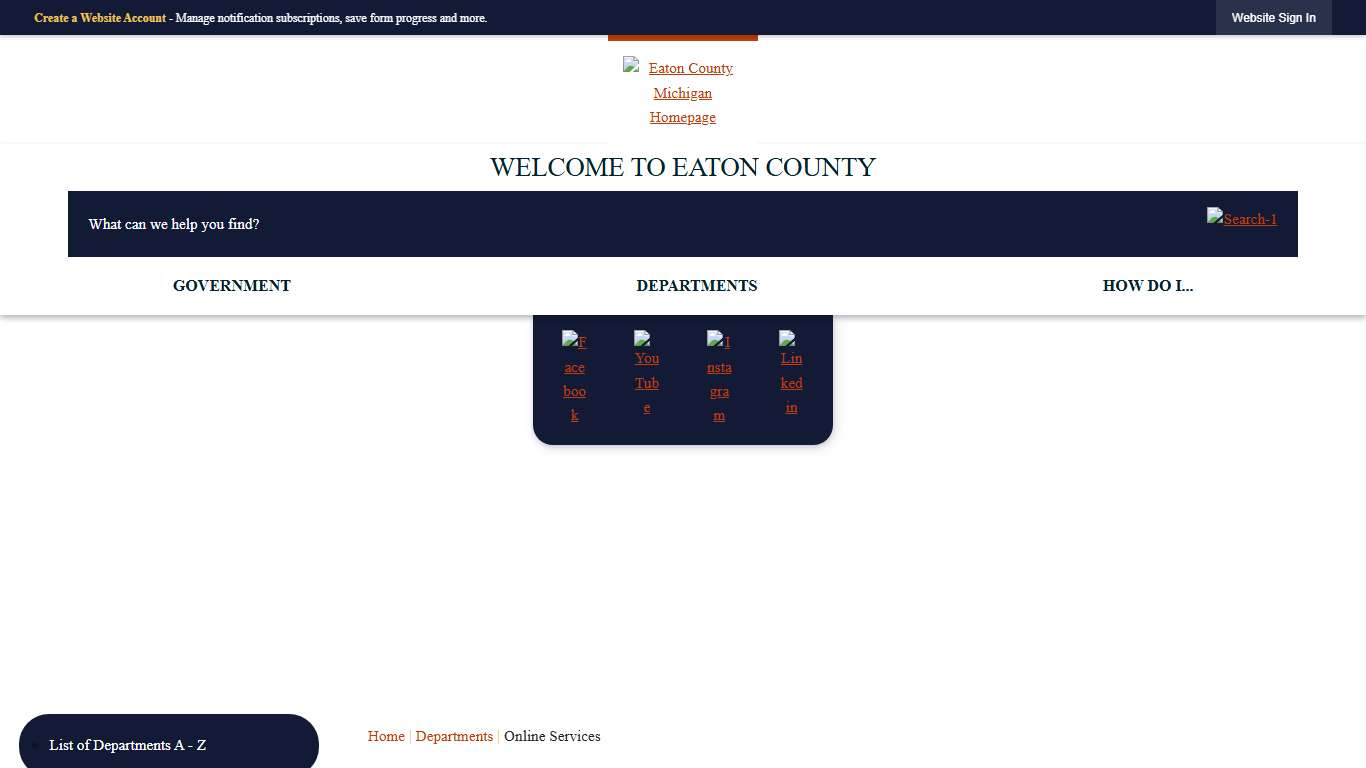 Online Services Eaton County, MI